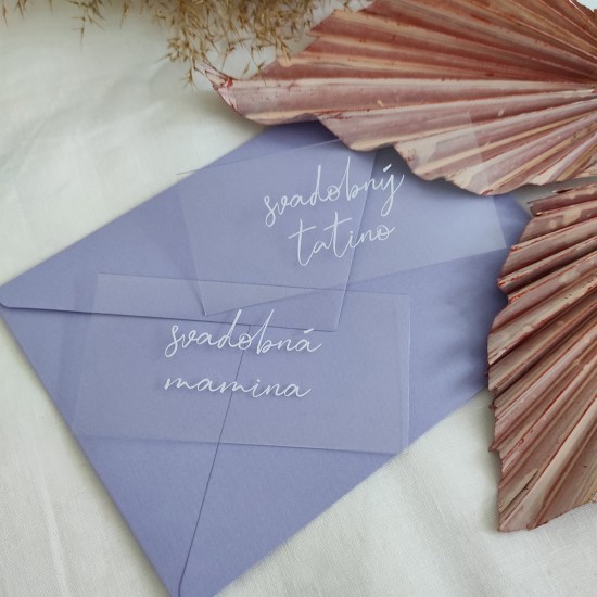ideatree, svadba, oslava, menovka, svadobné menovky, transparentné menovky, nové mesto nad váhom