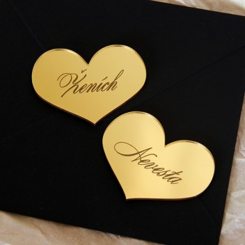 ideatree, svadba, oslava, menovka, svadobné menovky, zrkadlové menovky, zlaté menovky, strieborné menovky, nové mesto nad váhom