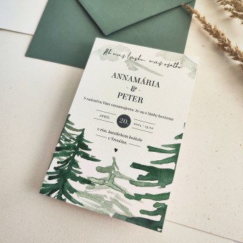 ideatree, oznámenie, svadba, svadobné oznámenie, oznámenie s dátumom, oznámenie hory, oznámenie les, oznámenie stromy, jednoduché oznámenie, nové mesto nad váhom