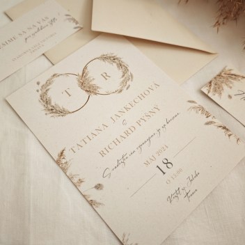 ideatree, oznámenie, svadba, svadobné oznámenie, oznámenie pampas, pampas grass, jednoduché oznámenie, nové mesto nad váhom