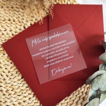 ideatree, oznámenie, svadba, svadobné oznámenie, transparentné oznámenie, priesvitné, nové mesto nad váhom