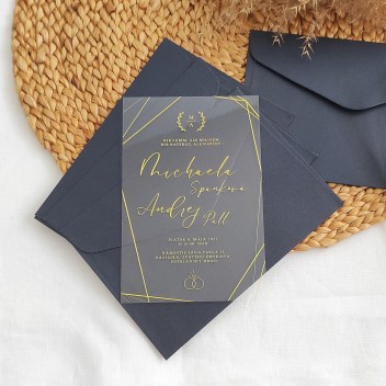 ideatree, oznámenie, svadba, svadobné oznámenie, transparentné oznámenie, priesvitné, zlatý text, zlatotlač, nové mesto nad váhom