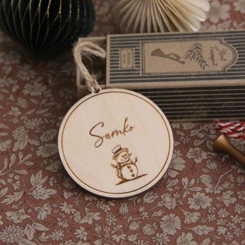 vianočná ozdoba, vianočná menovka, s menom, na mikulášsku čižmu, vianočné dekorácie, drevo, preglejka, vianoce, nové mesto nad váhom