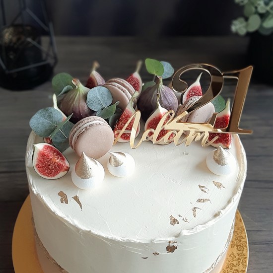 ideatree, zápich na tortu, drevený zápich, zápich s menom, detský, zapichovátko, zlatý, nové mesto nad váhom