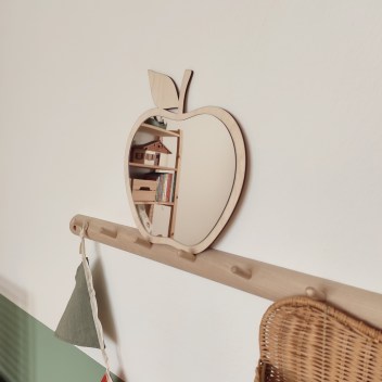 ideatree, detské zrkadlo, zrkadielko, jabĺčko, zrkadlo jabĺčko, dekorácia, do izby, deti, dieťa, jesenné dekorácie, lovel, nové mesto nad váhom